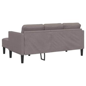 2-teiliges Sofa Set mit Kissen in taupefarbenem Stoff