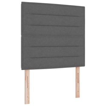 Kopfteil Linien Design Dunkelgrau 100 cm Stoff