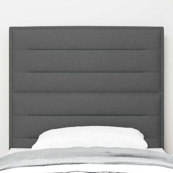 Kopfteil Linien Design Dunkelgrau 100 cm Stoff