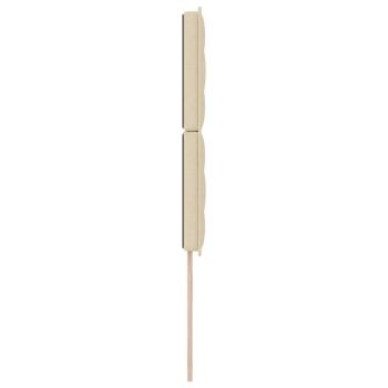 Kopfteil Linien Design Creme 100 cm Stoff