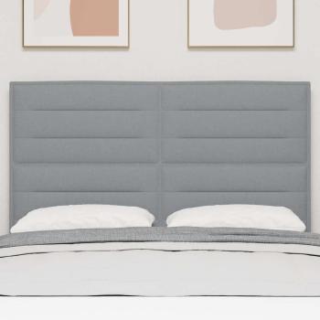 Kopfteil Linien Design Hellgrau 140 cm Stoff