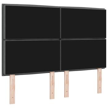 Kopfteile Linien Design Dunkelgrau 140 cm Stoff