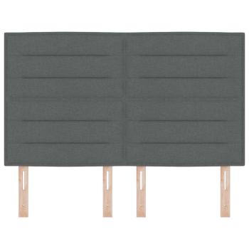 Kopfteile Linien Design Dunkelgrau 140 cm Stoff
