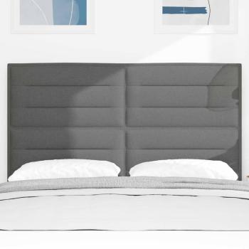 Kopfteile Linien Design Dunkelgrau 140 cm Stoff