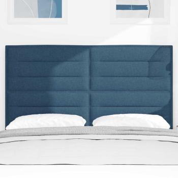 Kopfteil Linien Design Blau 160 cm Stoff