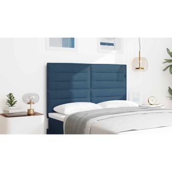 Kopfteil Linien Design Blau 160 cm Stoff