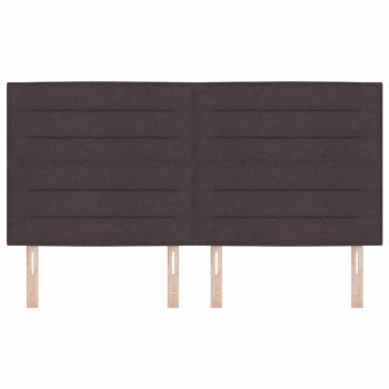 Kopfteil Linien Design Dunkelbraun 180 cm Stoff