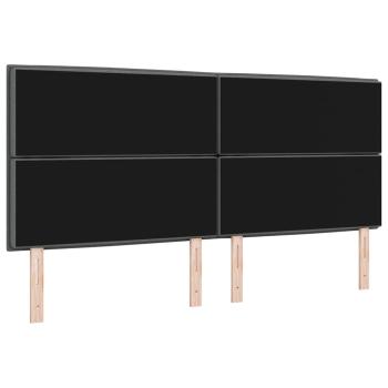Kopfteil Linien Design Dunkelgrau 200 cm Stoff