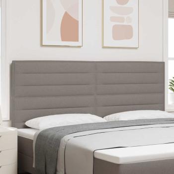 Kopfteil Linien Design Taupe 200 cm Stoff