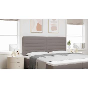 Kopfteil Linien Design Taupe 200 cm Stoff