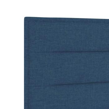 Kopfteil Linien Design Blau 200 cm Stoff