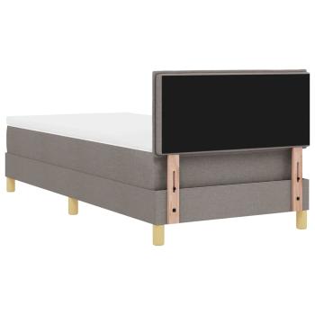 Boxspringbett mit Matratze Taupe 90x200 cm Stoff