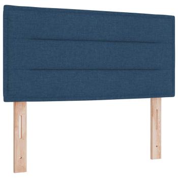Boxspringbett mit Matratze Blau 90x200 cm Stoff