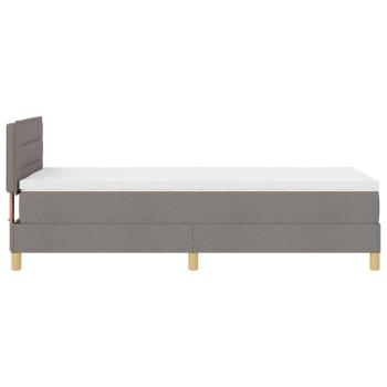 Boxspringbett mit Matratze Taupe 100x200 cm Stoff