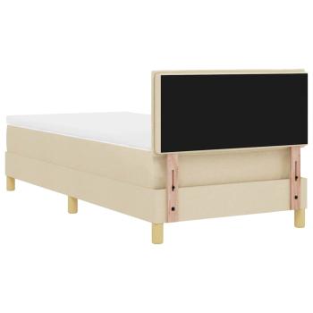 Boxspringbett mit Matratze Creme 100x200 cm Stoff