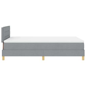 Boxspringbett mit Matratze Hellgrau 120x200 cm Stoff