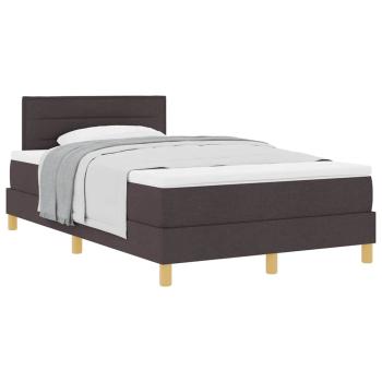 Boxspringbett mit Matratze Dunkelbraun 120x200 cm Stoff