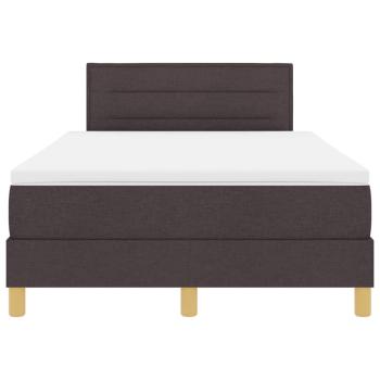 Boxspringbett mit Matratze Dunkelbraun 120x200 cm Stoff