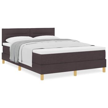 Boxspringbett mit Matratze Dunkelbraun 140x190 cm Stoff