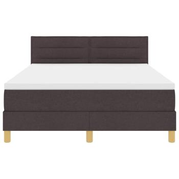 Boxspringbett mit Matratze Dunkelbraun 140x190 cm Stoff