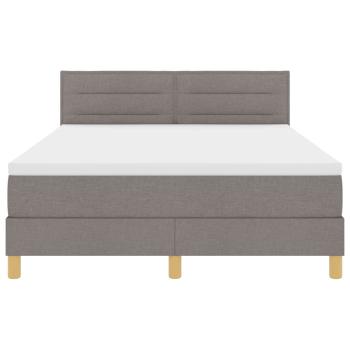 Boxspringbett mit Matratze Taupe 140x200 cm Stoff