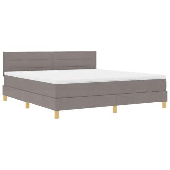 ARDEBO.de - Boxspringbett mit Matratze Taupe 180x200 cm Stoff