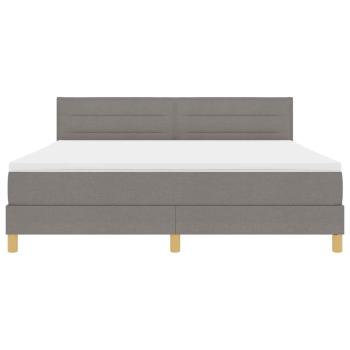 Boxspringbett mit Matratze Taupe 180x200 cm Stoff
