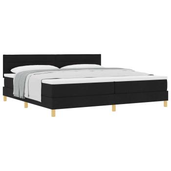Boxspringbett mit Matratze Schwarz 200x200 cm Stoff