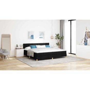 Boxspringbett mit Matratze Schwarz 200x200 cm Stoff