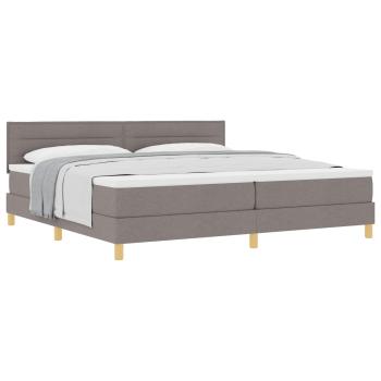 Boxspringbett mit Matratze Taupe 200x200 cm Stoff