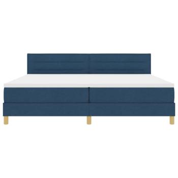 Boxspringbett mit Matratze Blau 200x200 cm Stoff