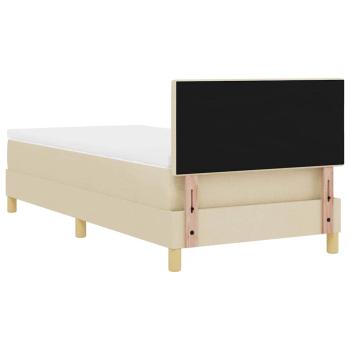 Boxspringbett mit Matratze Creme 100x200 cm Stoff