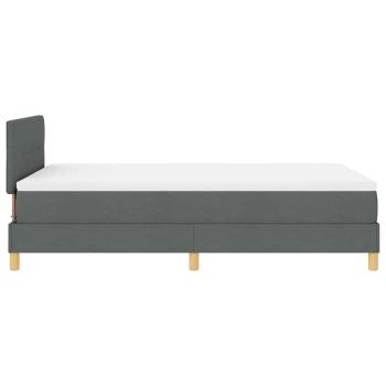 Boxspringbett mit Matratze Dunkelgrau 120x200 cm Stoff