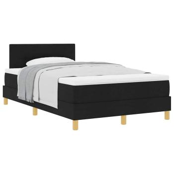 Boxspringbett mit Matratze Schwarz 120x200 cm Stoff