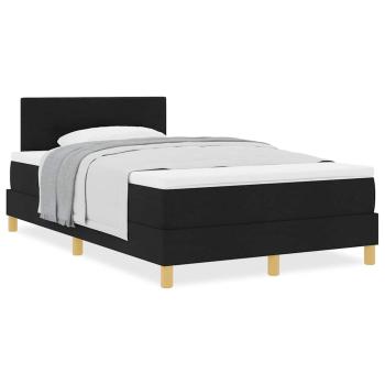 Boxspringbett mit Matratze Schwarz 120x200 cm Stoff