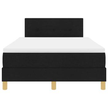 Boxspringbett mit Matratze Schwarz 120x200 cm Stoff