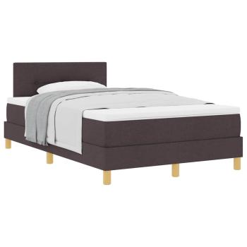 Boxspringbett mit Matratze Dunkelbraun 120x200 cm Stoff