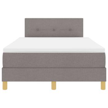 Boxspringbett mit Matratze Taupe 120x200 cm Stoff