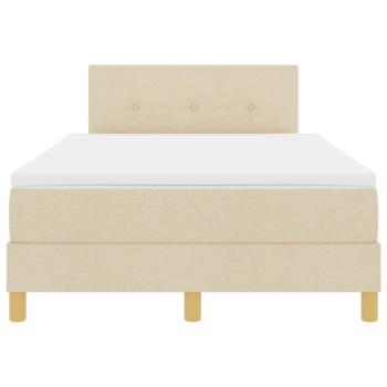 Boxspringbett mit Matratze Creme 120x200 cm Stoff