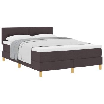 Boxspringbett mit Matratze Dunkelbraun 140x190 cm Stoff