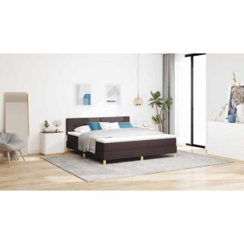 Boxspringbett mit Matratze Dunkelbraun 180x200 cm Stoff