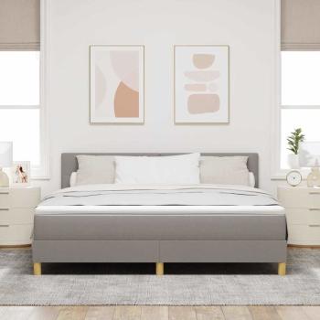 Boxspringbett mit Matratze Taupe 180x200 cm Stoff
