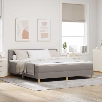 Boxspringbett mit Matratze Taupe 180x200 cm Stoff