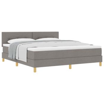 Boxspringbett mit Matratze Taupe 180x200 cm Stoff