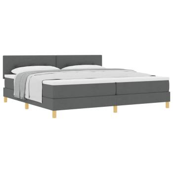 Boxspringbett mit Matratze Dunkelgrau 200x200 cm Stoff