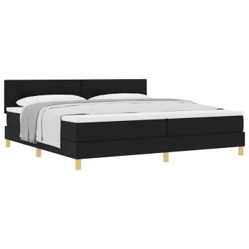 Boxspringbett mit Matratze Schwarz 200x200 cm Stoff