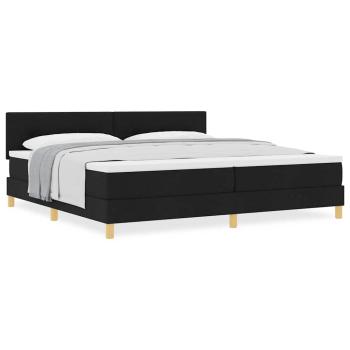 Boxspringbett mit Matratze Schwarz 200x200 cm Stoff
