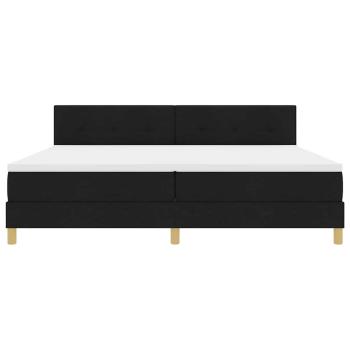 Boxspringbett mit Matratze Schwarz 200x200 cm Stoff