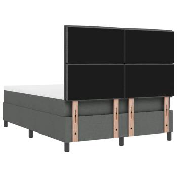 Boxspringbett mit Matratze Dunkelgrau 160x200 cm Stoff