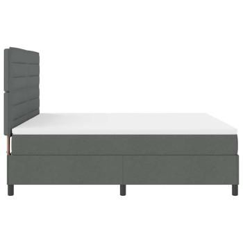 Boxspringbett mit Matratze Dunkelgrau Super King Stoff